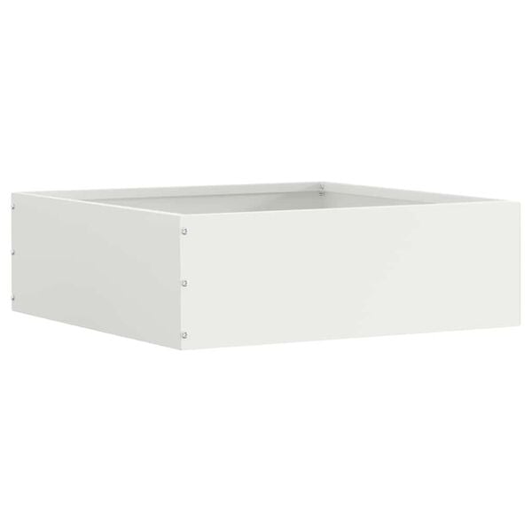 vidaXL Bordura per Prato 6 pcs Bianco 40 x 40 x 13 cm Acciaio