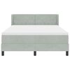vidaXL Letto a molle con materasso Grigio chiaro 190 x 140 cm Velluto