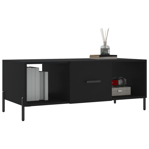 vidaXL Tavolino da Salotto Nero 102x50x40 cm in Legno Multistrato