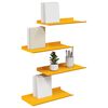 vidaXL Mensola sospesa 4 pcs Giallo senape 40 x 18 x 2,5 cm Acciaio
