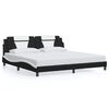 vidaXL Giroletto Viana senza Materasso Bianco e Nero 200x200 cm