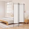 vidaXL Divisorio a 4 Pannelli Bianco 160x200 cm Tessuto