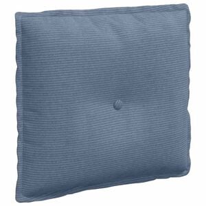 vidaXL Cuscino per Schiena Blu 50 x 45 cm Tessuto in Cords