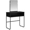 vidaXL Tavolo da Trucco con lo scaffale Rovere Nero 81 x 40 x 131 cm