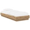 vidaXL Struttura letto a pavimento Rovere Artigianale 80 x 200 cm