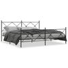 vidaXL Giroletto con Testiera e Pediera Metallo Nero 193x203 cm