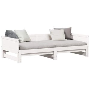 vidaXL Letto Giorno Estraibile Bianco 203,5 x 184 x 56,5 cm