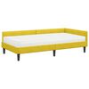 vidaXL Struttura Letto Angolare con Materasso 2 pcs Giallo Velluto