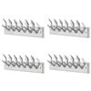 vidaXL Ganci Appendiabiti 4 pz Argento in Alluminio