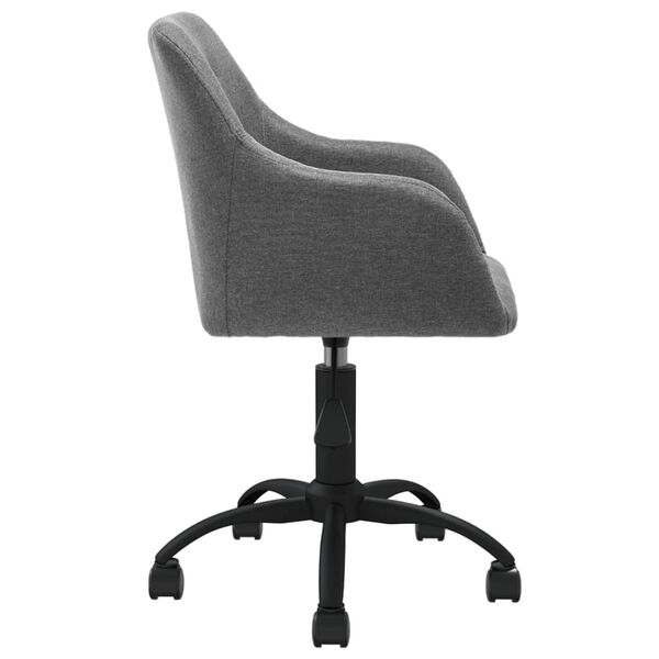 vidaXL Sedia da Pranzo Girevole Grigio Chiaro in Tessuto