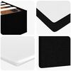 vidaXL Pouf Letto con Materasso Nero 140x200 cm in Tessuto