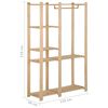 vidaXL Appendiabiti 110x38x170 cm in Legno Massello di Pino