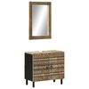 vidaXL Set Mobili da Bagno 2pz in Legno Massello di Mango