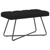 vidaXL Panchina con bottoni imbottiti Nero 80 x 40 x 46 cm Tessuto