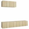 vidaXL Mobili Porta TV 3 pz Rovere Sonoma in Legno Multistrato