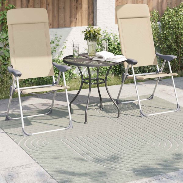 vidaXL Tappeti per area Quadrato PALMERAS Verde 120 x 120 cm
