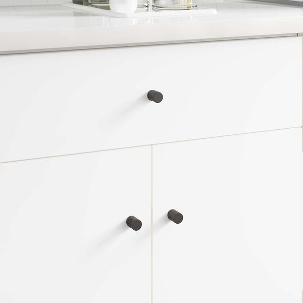 vidaXL Maniglia per Armadio 12 pcs Nero 18 x 23 mm Ferro