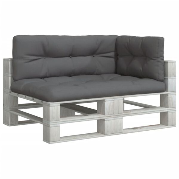 vidaXL Cuscini per Pallet 3 pz Antracite in Tessuto