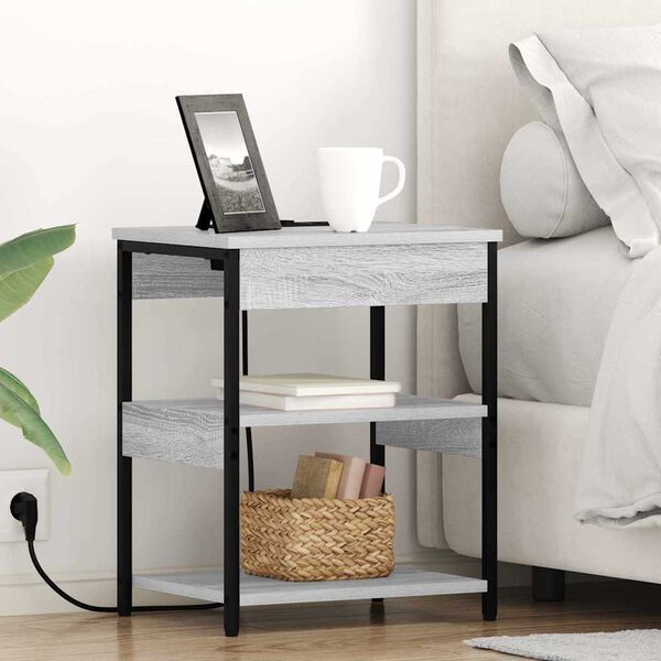 vidaXL Armadio da Notte Grigio Sonoma 41 x 31 x 51 cm