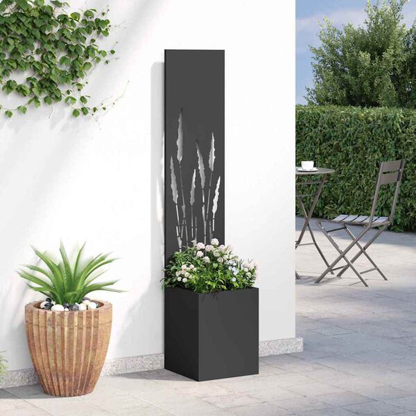 vidaXL Schermo per privacy in giardino Traforo Nero 32 x 140 cm