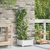 vidaXL Vaso da giardino Bianco 40 x 40 x 126 cm Acciaio