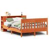 vidaXL Letto Libreria senza Materasso Marrone Cera 135x190 cm in Pino