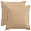 vidaXL Cuscino con cuscino HOUTEN 2 pz Crema Lino
