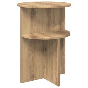 vidaXL Tavolo laterale Rovere Artigianale &Oslash; 39,5 x 55 cm