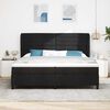 vidaXL Letto a molle con materasso Nero 200 x 200 cm Tessuto