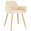 vidaXL Sedie da Pranzo 4 pz Crema in Velluto