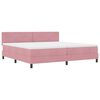 vidaXL Letto a molle con materasso Rosa 200 x 200 cm Velluto
