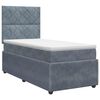 vidaXL Letto box spring con materasso Grigio Scuro 90 x 190 cm Velluto