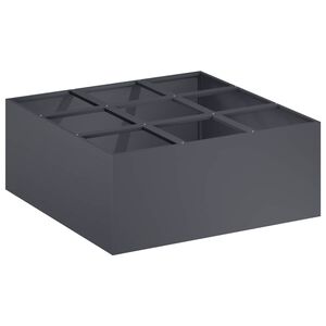 vidaXL Vaso da giardino Antracite 100 x 100 x 30 cm