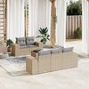 vidaXL Set Divano da Giardino 6 pz con Cuscini Beige in Polyrattan