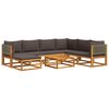 vidaXL Set di divani da giardino 8 pezzi con cuscini in legno di acacia e rattan
