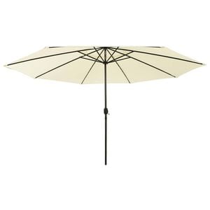 vidaXL Ombrellone da Giardino con Luci LED 400 cm Sabbia