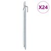 vidaXL Picchetti Tenda 24 pz a Forma di V 24 cm &Oslash;20 mm Acciaio Zincato