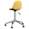 vidaXL Sedia da Ufficio Girevole Giallo Senape in Tessuto