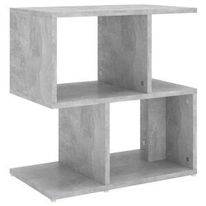 vidaXL Comodino Grigio Cemento 50x30x51,5 cm in Legno Multistrato