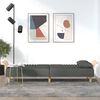vidaXL Divano Letto con Braccioli Grigio Scuro in Tessuto