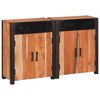 vidaXL Credenza 2 pz Marrone 110 x 30 x 75 cm Legno di Acacia Massello
