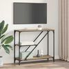 vidaXL Tavolo consolle Rovere artigianale 88,5 x 30 x 75 cm
