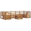 vidaXL Set divani 8 pcs Naturale Legno di Acacia Massello