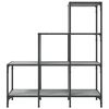 vidaXL Libreria Grigio Sonoma 92x30x102 cm Legno Multistrato e Metallo