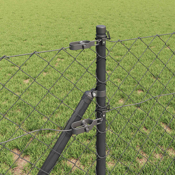 vidaXL Palo della recinzione Grigio 25 x 0,4 m (rete 60 x 60 mm)