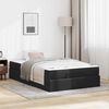 vidaXL Struttura letto con materasso con materasso 2 pcs Nero PVC