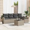 vidaXL Set Divano da Giardino 6 pcs Grigio chiaro polyrattan