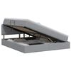 vidaXL Letto con contenitore LED e materasso Grigio Chiaro