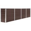 vidaXL Letto di Coltura Rialzato 320x40x77 cm Acciaio Zincato Marrone