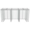 vidaXL Gabbione per Bidoni in Acciaio Zincato 270x100x130 cm